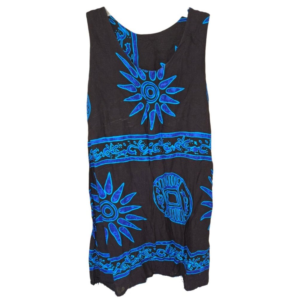 KOKO KNOT Tropical Beach Dress Women's S Resortwear Sleeveless Tassel Hem